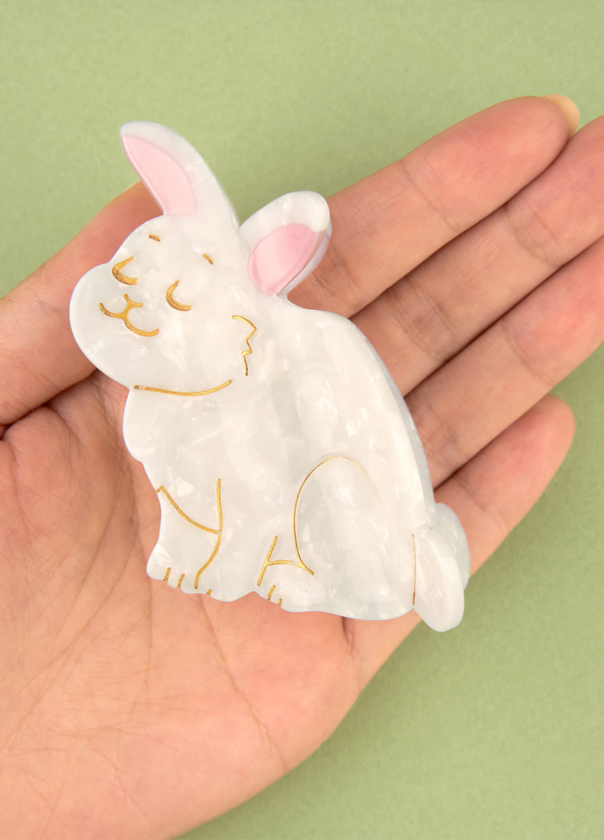 大白兔造型髮抓